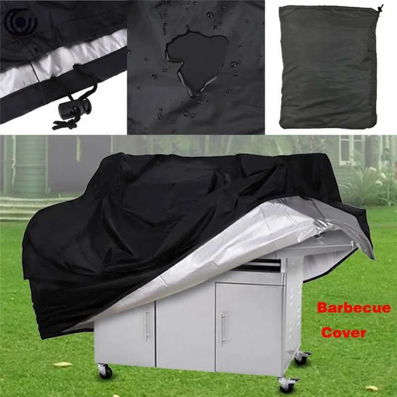 Черная Водонепроницаемая Крышка для барбекю аксессуары гриля защита от УФ пыли