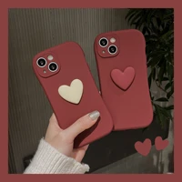 heart shaped silicone small waist soft shell phone case for iphone 13 12 11 pro max x xs xr 7 8 plus anti drop phone case