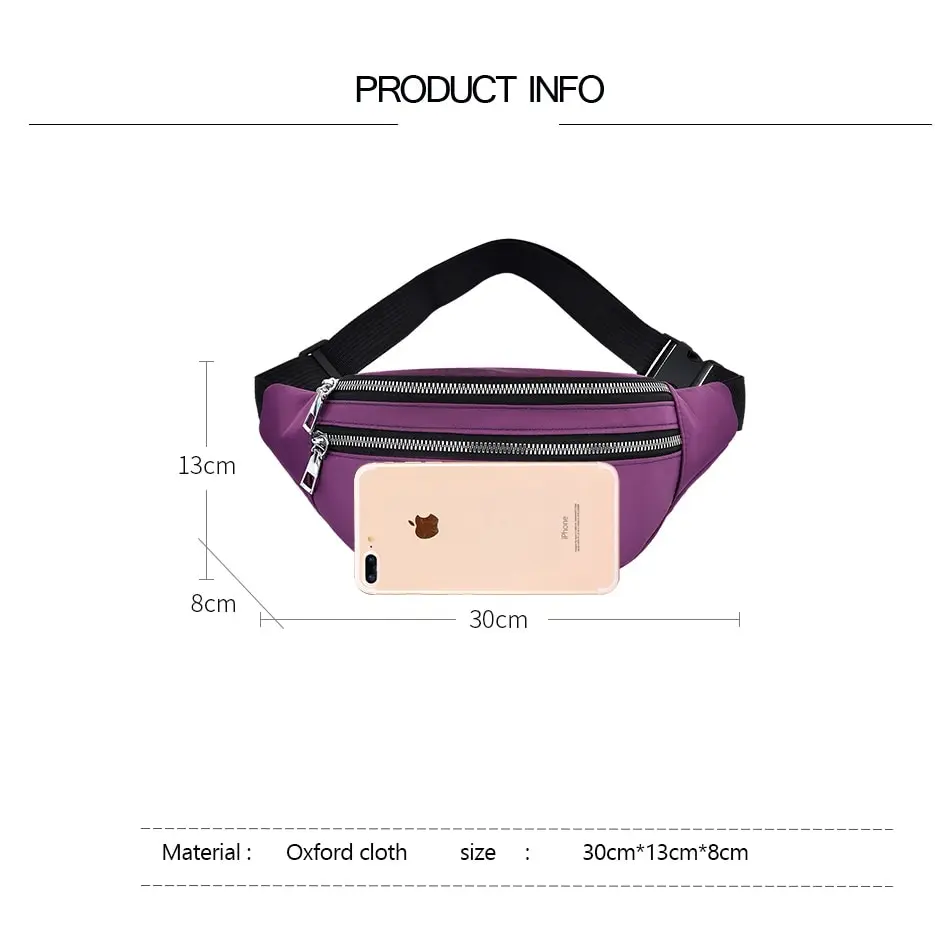 

2021 New For Women Waterproof Waist Bags Ladies Fashion Bum Bag Travel Crossbody Chest Bags Unisex Hip Bag