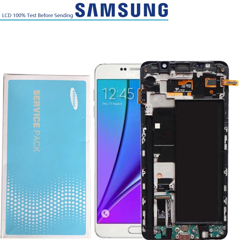 Новый супер AMOLED ЖК-дисплей дигитайзер сенсорный экран для SAMSUNG Galaxy Note 5 N9200 N920F N920A