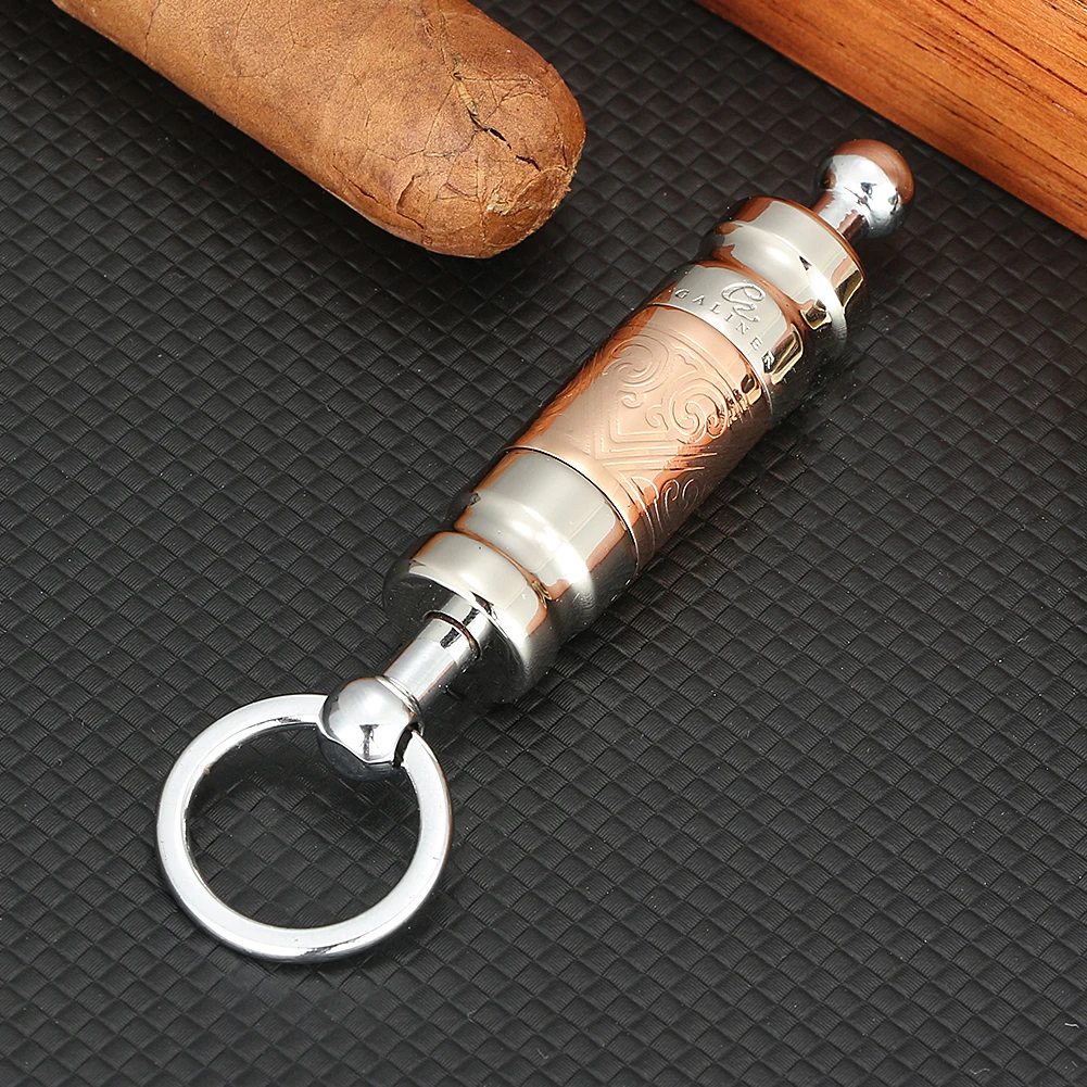 

Galiner Portable Cigar Punch Cutter Metal Draw Puncher Cigar Drill Hole Tool Tobacco Detachable Guillotine Smoking Accessory