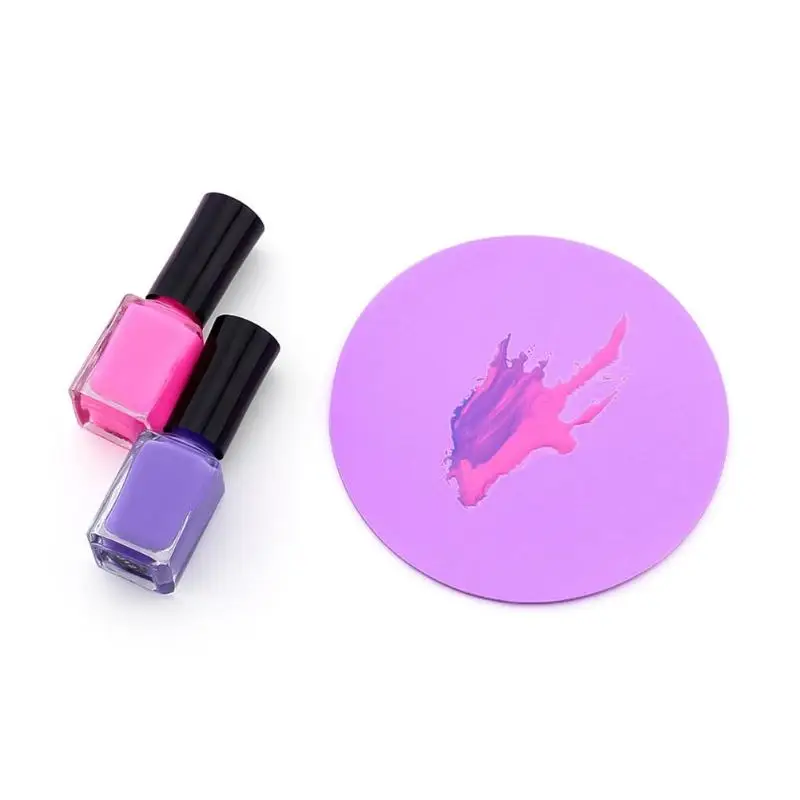 Складная силиконовая краска палитра коврик для дизайна ногтей штемпелюя Подушка