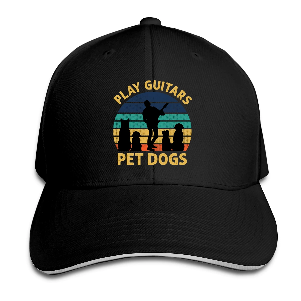 

Play Guitars Pet Dogs Hat Baseball Cap for Men Women Fashion Adjustable Sun Hat