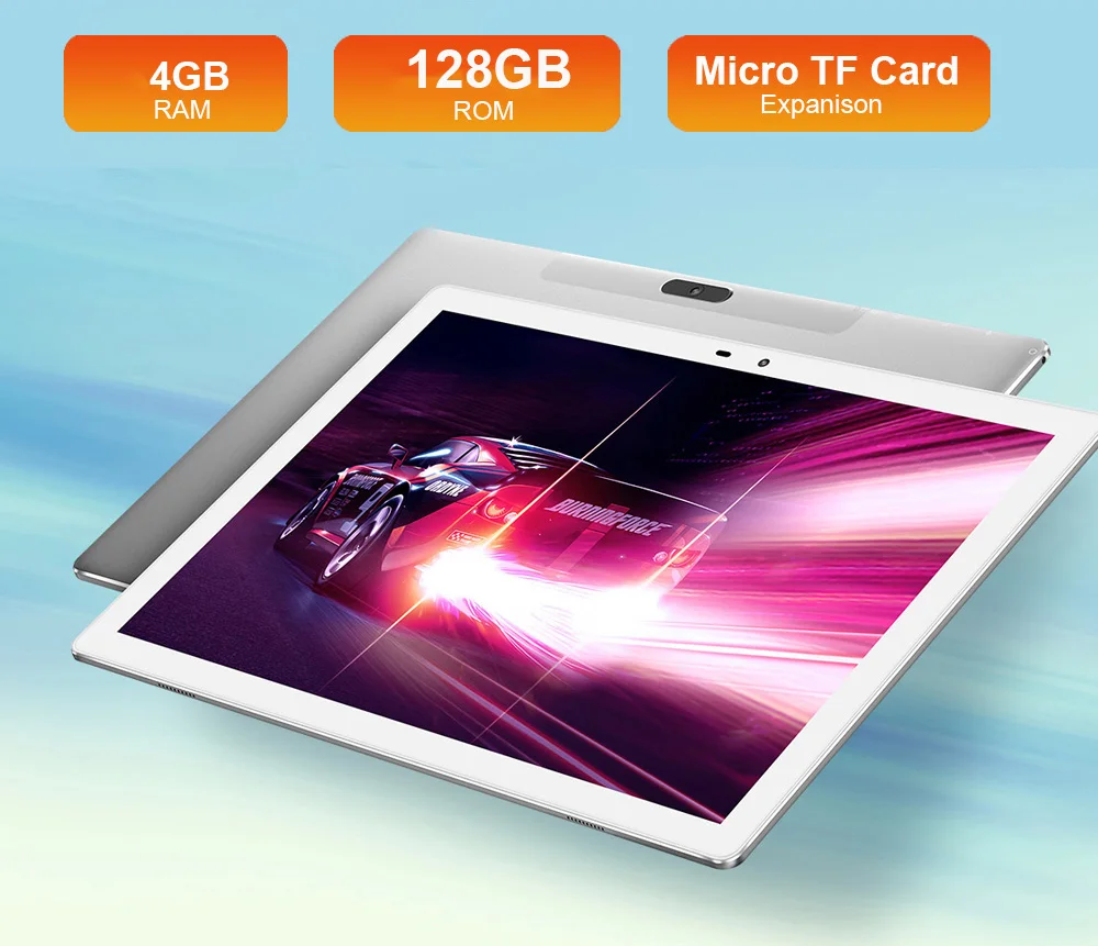 13MP 10.1 Inch Tablet 10 Core 4GB RAM 128GB ROM Android Tablets PC 1920x1200 IPS 4G Call Dual Wifi GPS Tablette