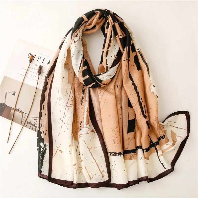 

Модный Роскошный брендовый женский шарф цвета хаки с кисточками, высококачественный палантин, мусульманский хиджаб