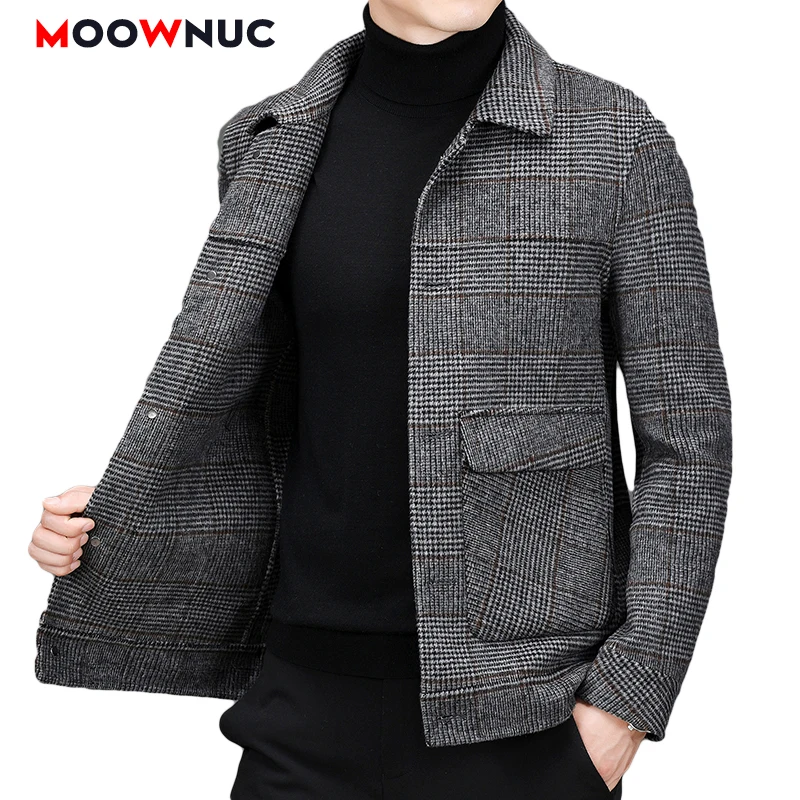 

Мужские шерстяные куртки 2021, модное пальто, Повседневная ветровка, высококачественное пальто, мужской Тренч, верхняя одежда, зимняя Осенняя...