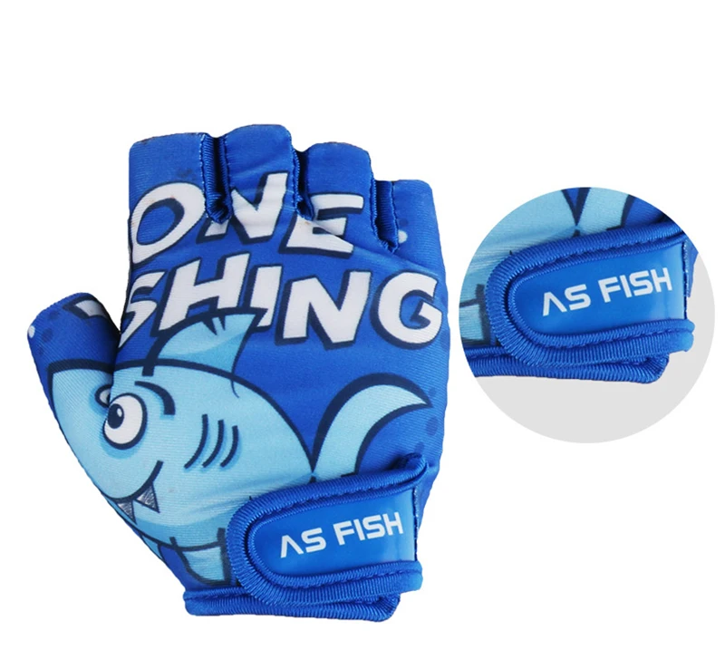 1 пара детские перчатки с полупальцами дышащие велосипедные противоскользящие