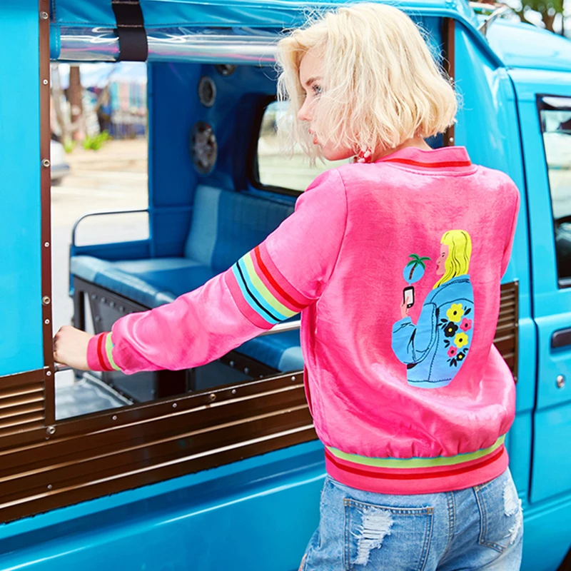 Женская Весенняя куртка с воротником-стойкой 2021 модное женское пальто буквенным