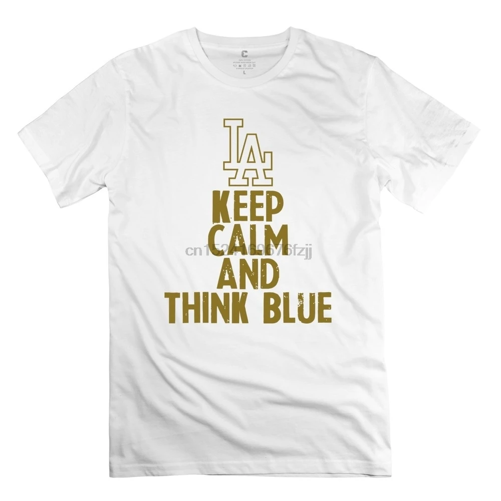 Хлопковое стеганое одеяло Keep Calm And Think Blue LA Dodgers Рубашки Для Guy Asphalt размер XXL |