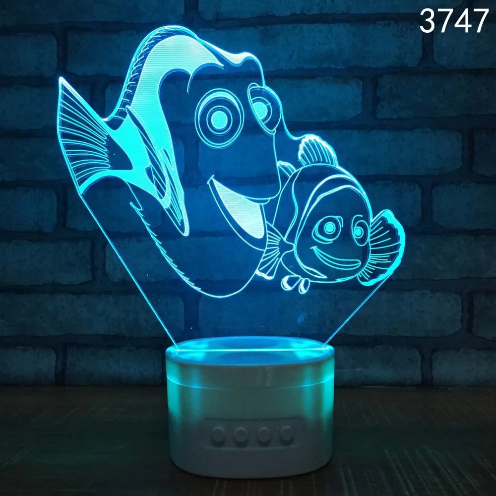 Новейший 3D ночной Светильник пять цветов электронный продукт usb bluetooth динамик