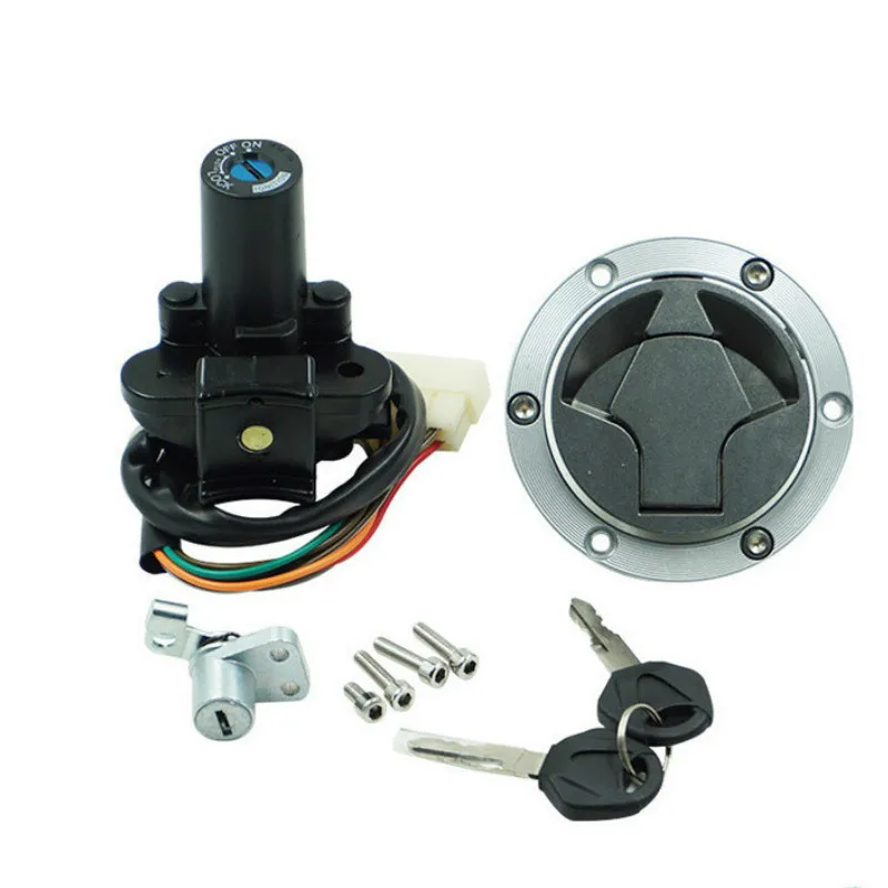 1 комплект высокопроизводительный Замок зажигания мотоцикла, Замок зажигания топливной газовой крышки в сборе для Kawasaki Nijia250 300 с 2 ключами