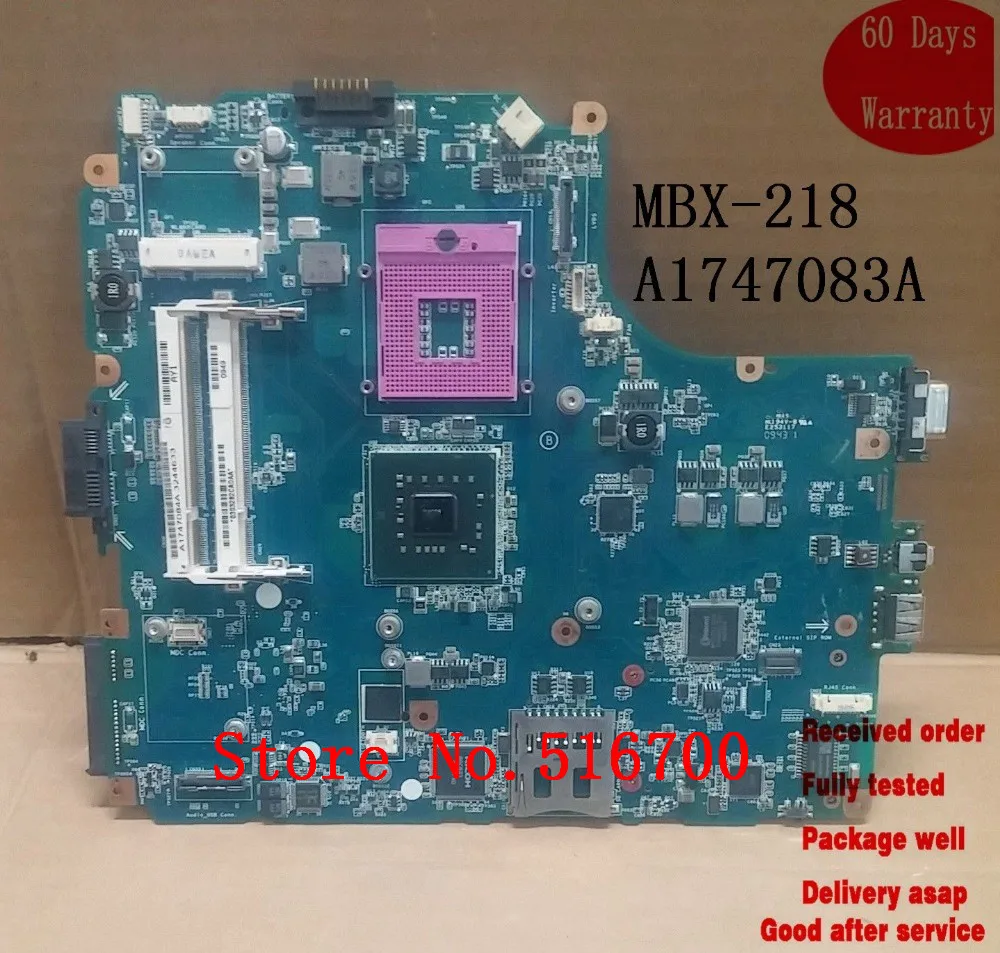 Материнская плата для ноутбука Sony Vaio VGN M722 L MBX 182 0302BB0AE199|main board|laptop boardsony main board |