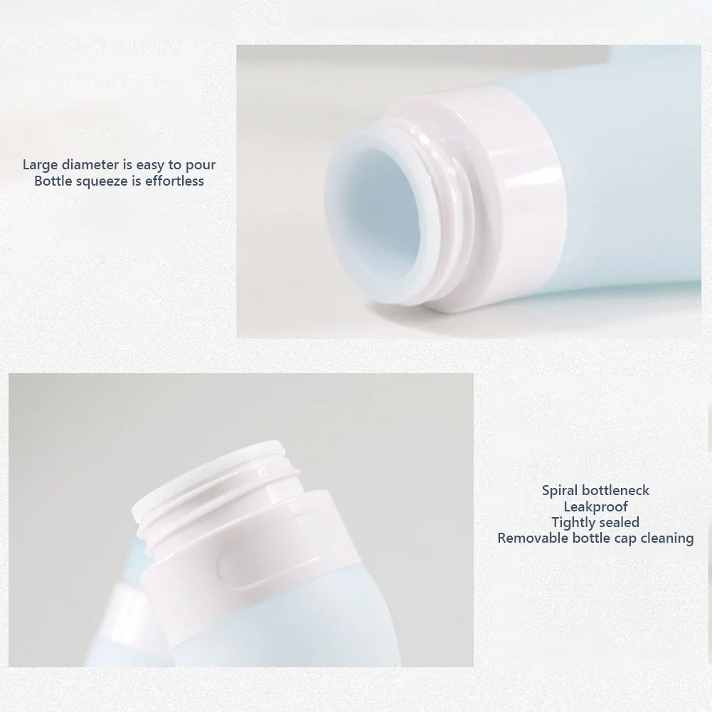 

New 4Pcs 60/90ml Travel Leakproof Shampoo Lotion Cream Storage Bottle Empty Container