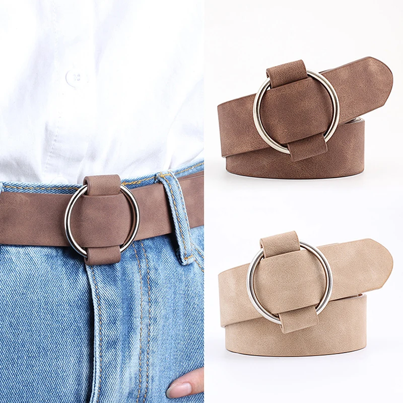 

Belts for Women Simple Waist Elastic Ladies Band Round Buckle Decoration Coat Sweater Fashion Dress Waist Belt