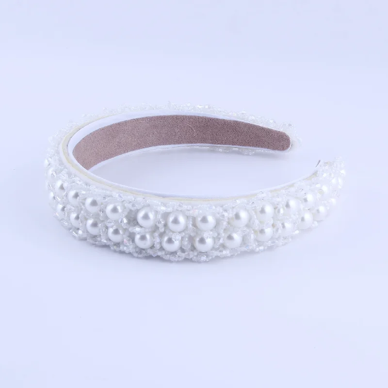 

New Baroque beautiful fashion hair accessories headbands hand-stitched pearl street fashion hairbands