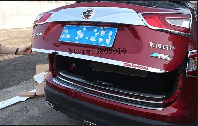 Подходит для Nissan Qashqai j11- наклейка на заднюю дверь из нержавеющей стали задняя дверь отделка автомобиля аксессуары для укладки