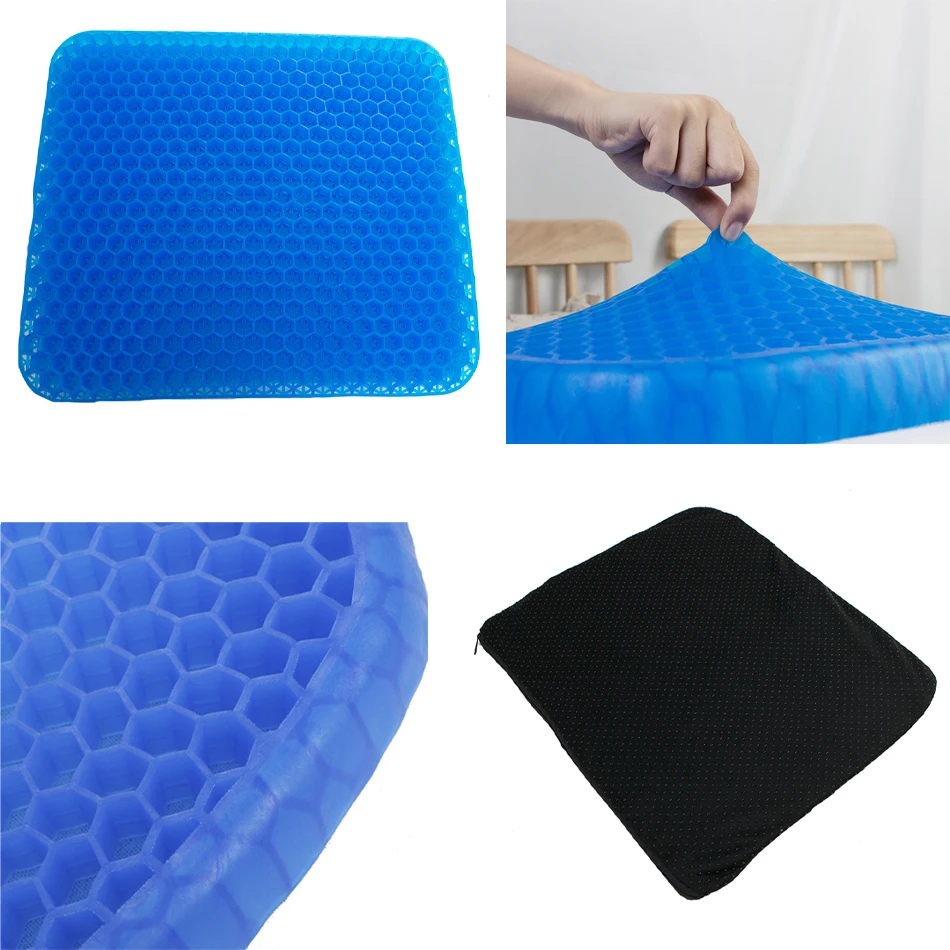 Двухсторонняя гелевая Подушка для сиденья дышащая с нескользящим покрытием