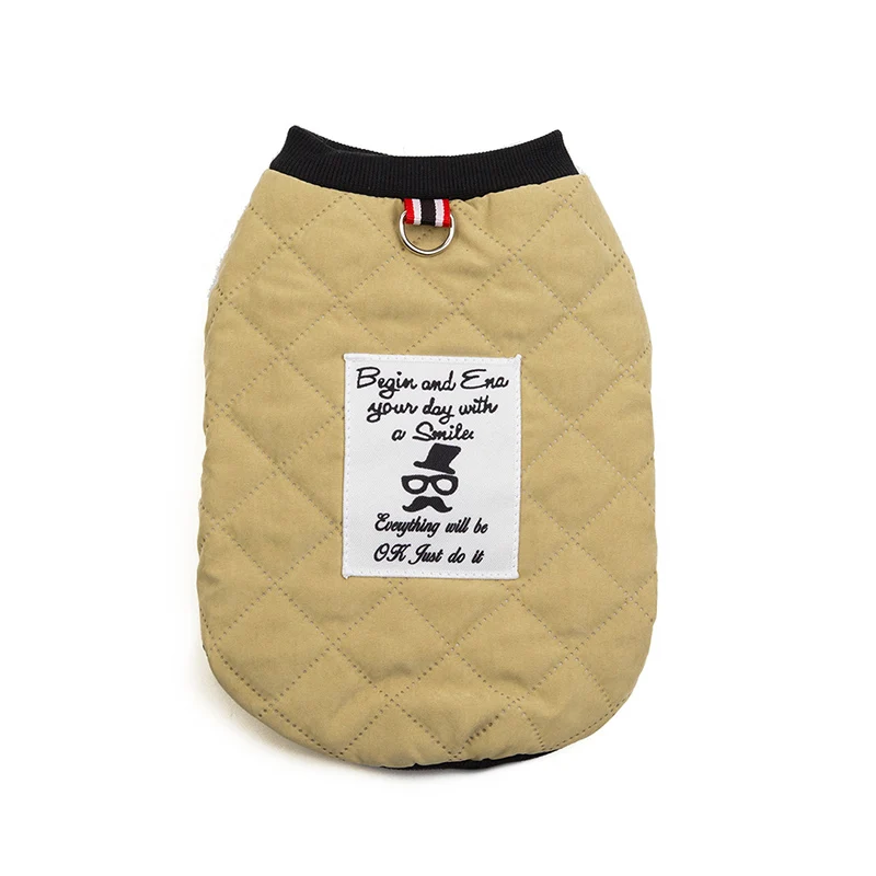 Теплая хлопковая одежда для французского бульдога зимняя куртка домашних