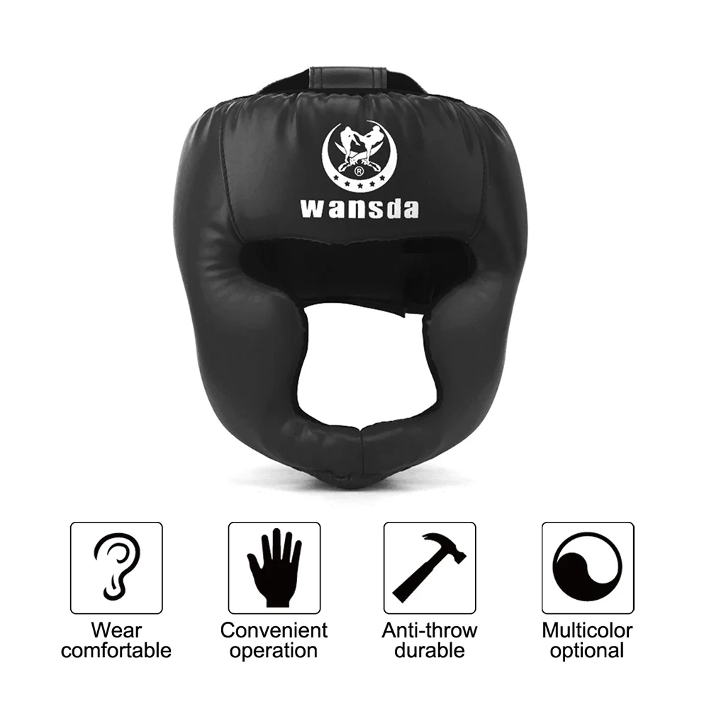 

Шлем для кикбоксинга для мужчин и женщин, ПУ для обучения карате, Муай Тай, гуанты де боксе, свободная борьба, MMA, Санда, для взрослых