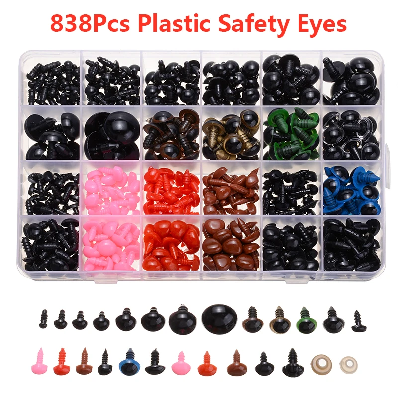 

Набор пластиковых защитных глаз и Носов для кукол, мягкая игрушка «сделай сам», аксессуары, забавная игрушка, глаза, поделки в виде животных,...