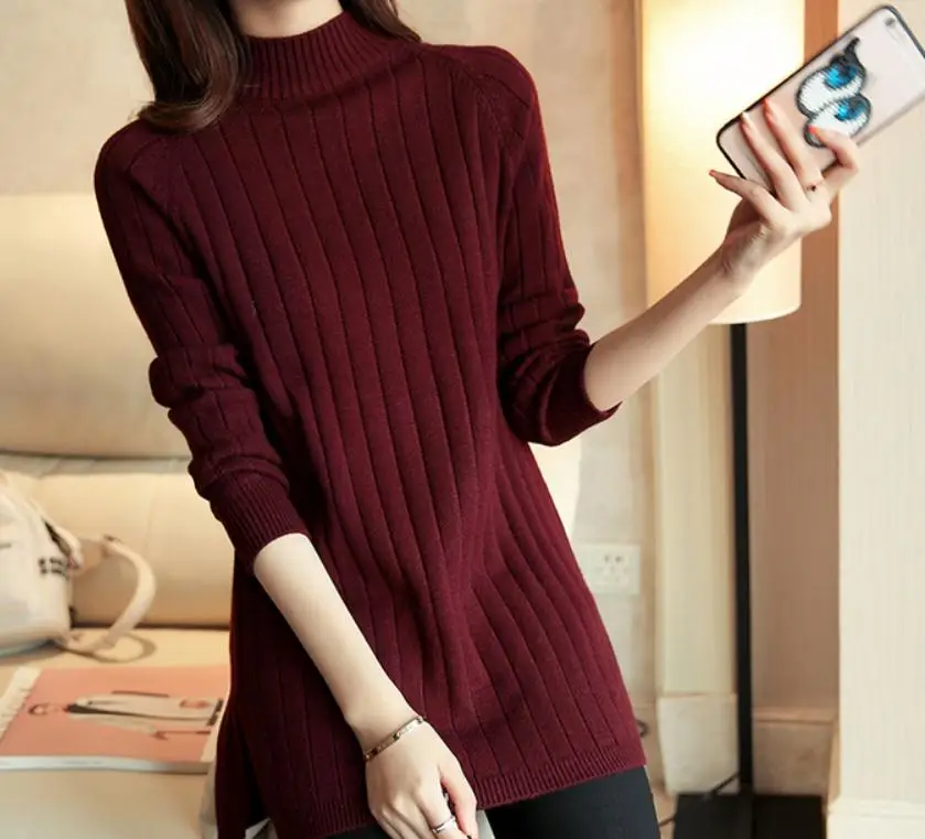 

2021 spring and autumn winter with New style fashion Long sleeve Women's Sweater coat