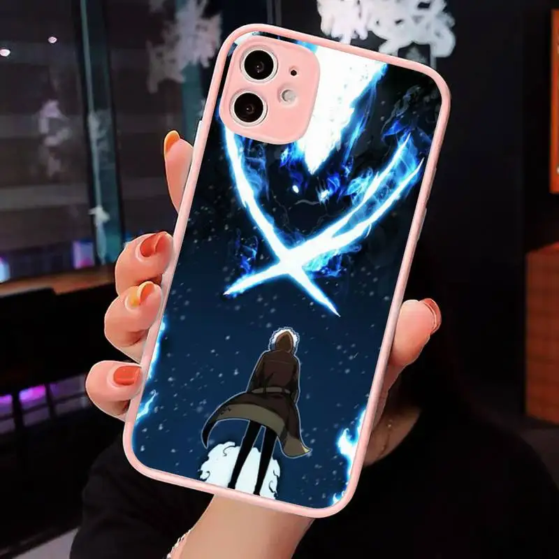 

Anime solo leveling Sung Jin woo Phone Case Matte transparent For Pink iPhone 12 Mini 11 Pro XR XS Max 7 8 Plus X Back Cover