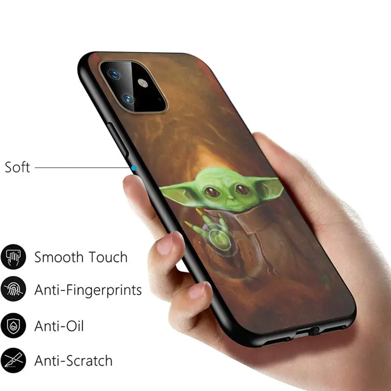 

Baby Little Cute For Apple iPhone 12 11 Pro Max mini XS Max XR X 8 7 6 6S Plus 5S SE 2020 Soft Black Phone Case