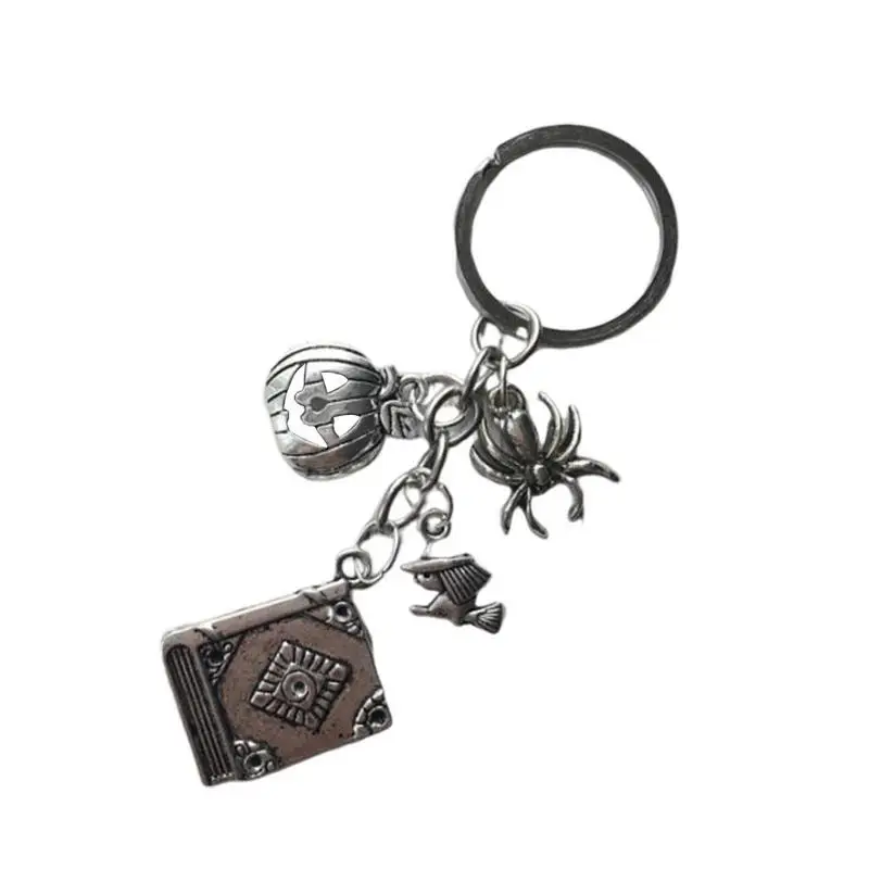 Halloween Key Ring Pumpkin Spell Book Witch Alloy Popular Chain | Багаж и сумки