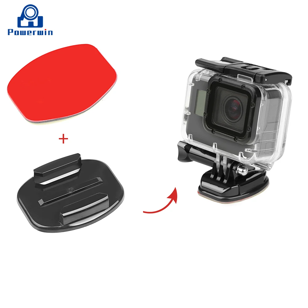 Клейкая наклейка Powerwin с быстротянущей пряжкой крепление на шлем изогнутой