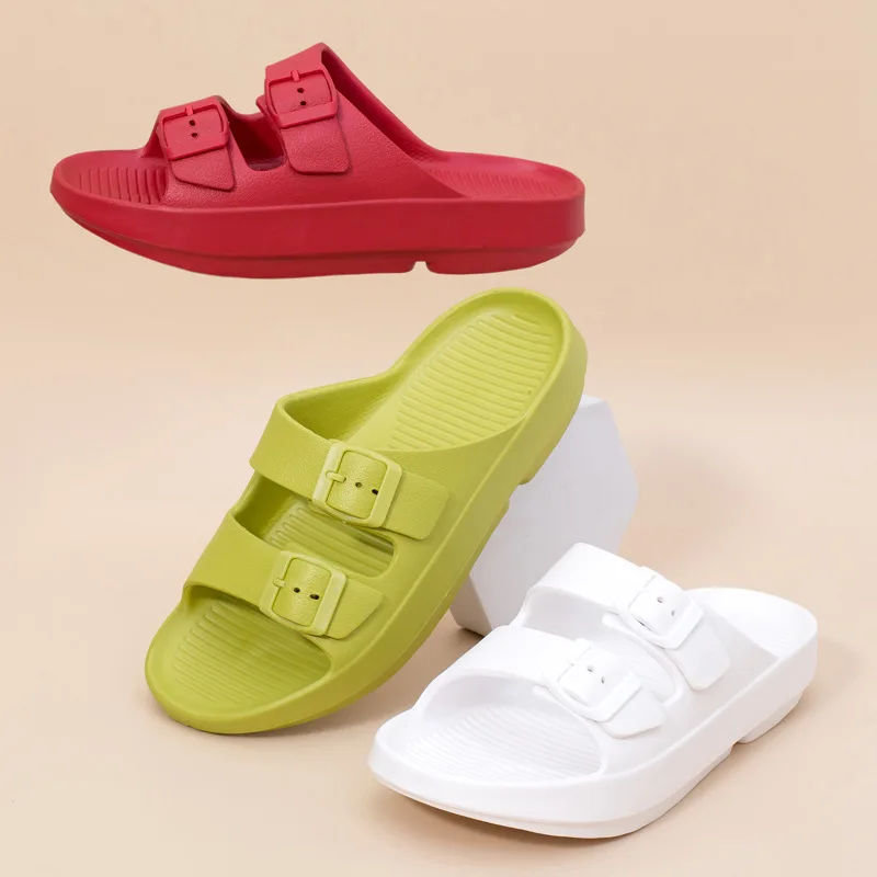 

New Summer Slippers Men Women Indoor EVA high Soft Bottom Sandals Trend Slides Light Beach Unisex Bathroom Shoes Slippers
