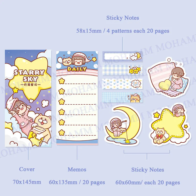 160 листов милые записные книжки для списки бумага заметок коврик напоминания