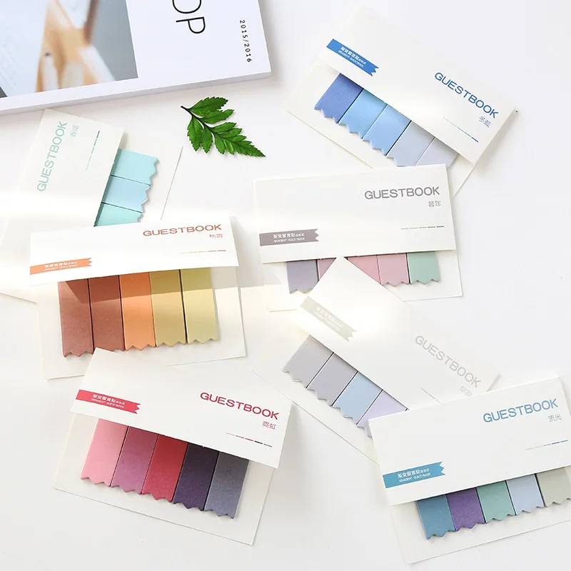 DIY градиент Цвет креативные милые офисные Новинка бумаги для заметок на клейкой