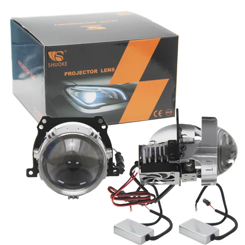 Двухсветодиодные автомобильные линзы для фар kia ceed jd bmw e39 e60 e90 e36 e46 ford focus 2