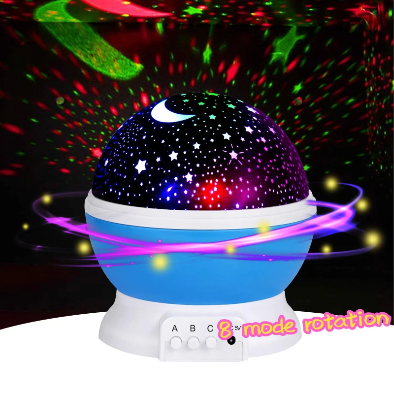 LSL светодиодный светильник звездного неба RGB 3 цвета 8 режим проектор Звезда Луна
