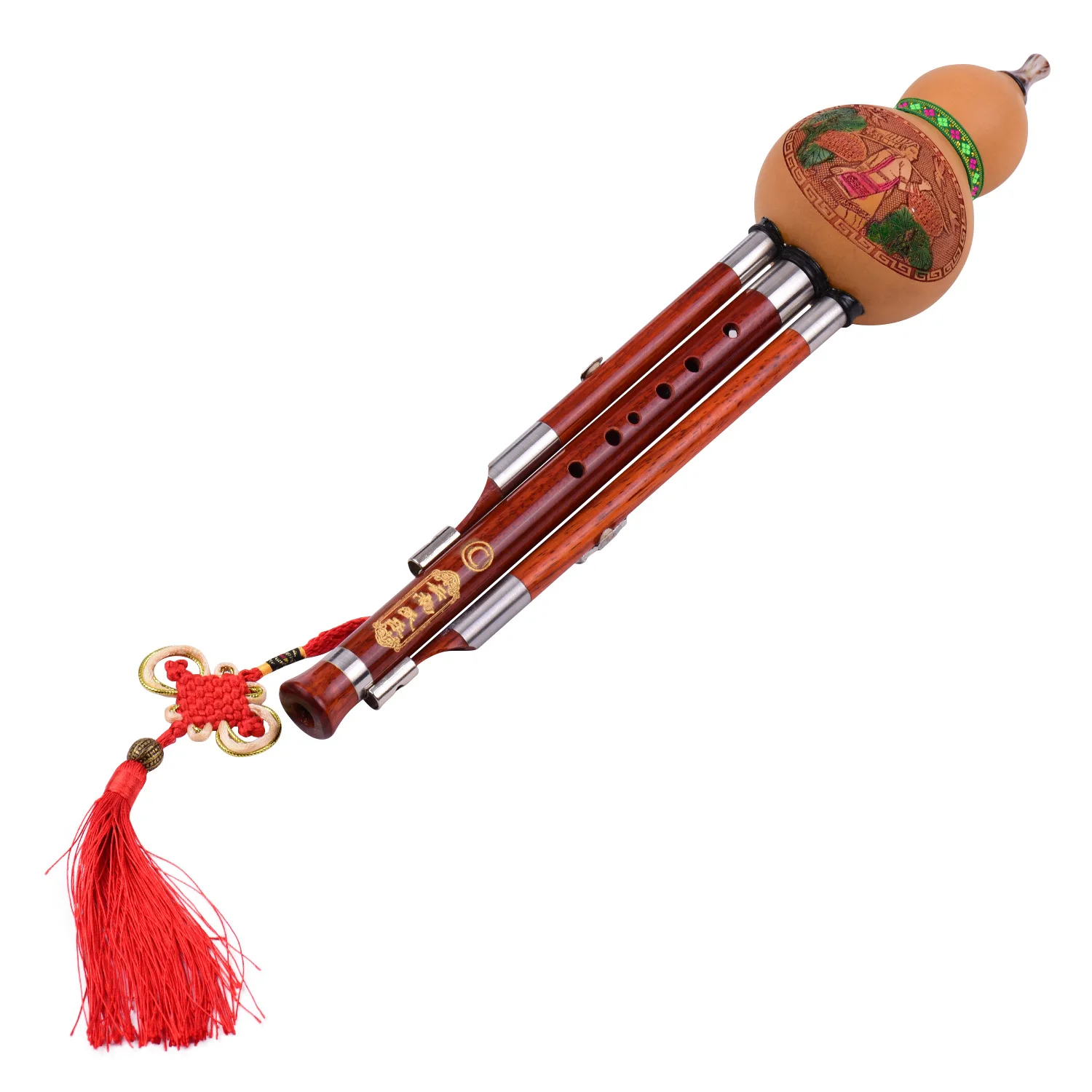 3 тона C Key Hulusi Тыква Cucurbit Flute твердые деревянные трубки Китайский традиционный