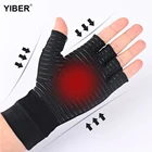 1 пара компрессионных планшетов для мужчин и женщин, противоскользящие медные перчатки для облегчения боли в суставах, терапевтические перчатки для запястного туннеля для набора текста