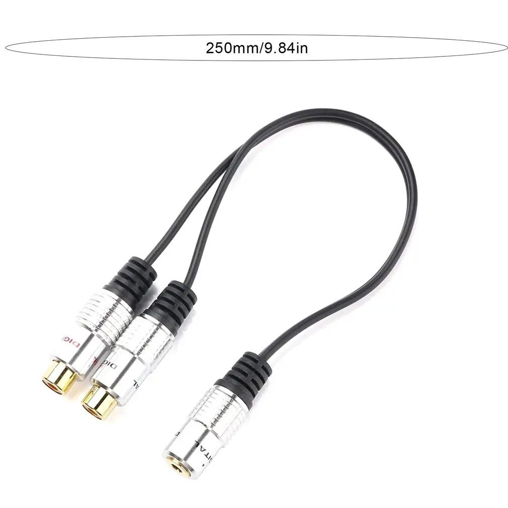 

3.5mm Mini Stereo Female to 2 RCA Female Jack Audio Adapter Splitter Cable 2RCA Female to 3.5mm Female Adapter Cable