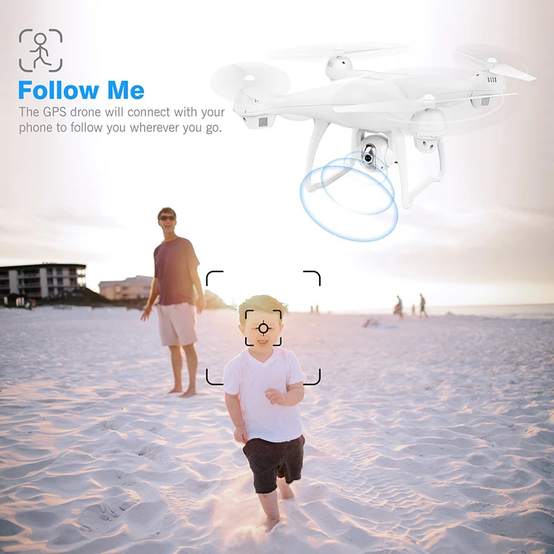 Potensic T35 двойной GPS Радиоуправляемый Дрон Профессиональный FPV 1080P HD камера дроны