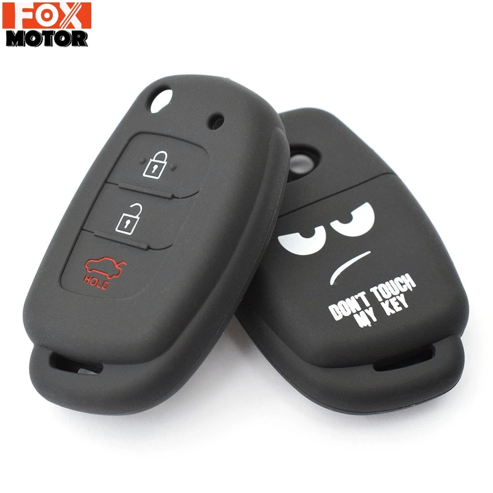 Силиконовые Remote Key Case Fob Shell Обложка куртка кожа рукав для Hyundai I20 Creta Tucson Elantra Santa Fe