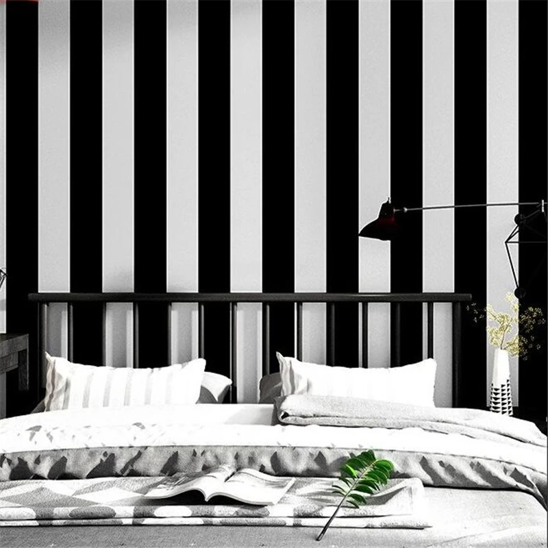 Wellyu вертикальные полосы обои современный минималистский стиль черный и белый