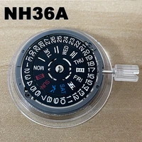 japan black automatic movement nh36 self winding mechanical dateday setting 24 jewels watch replacements for seiko nh36a