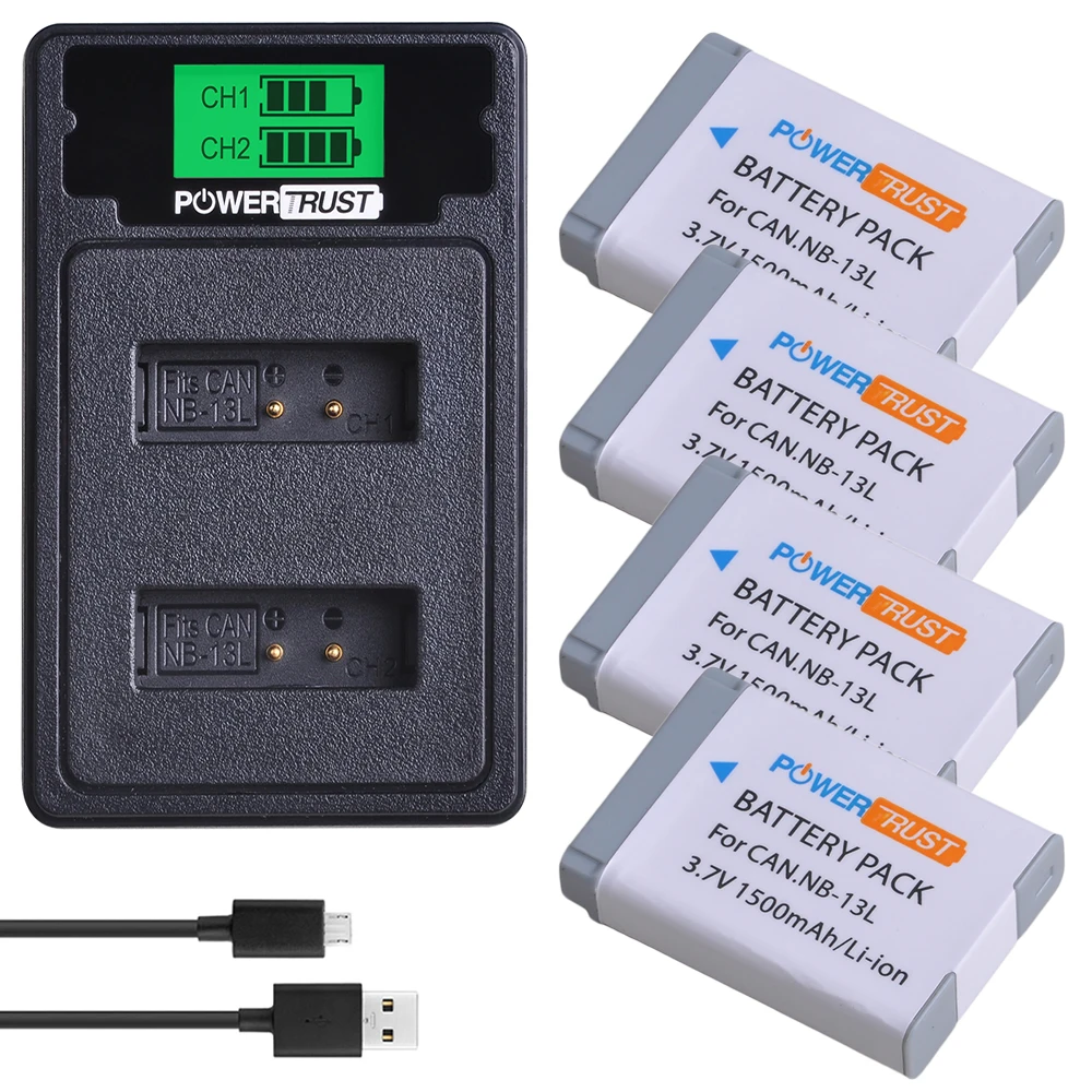 Аккумулятор на 1500 мА · ч NB 13L NB13L + зарядное устройство USB с ЖК дисплеем для Canon G7 X Mark