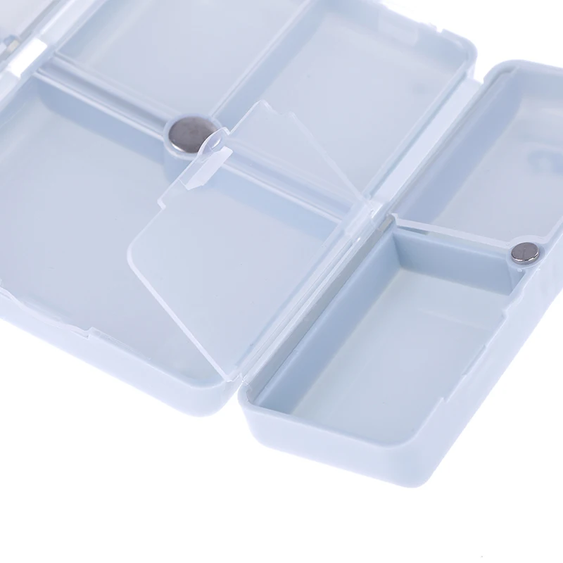 7 Days Weekly Pill Box Magnet Lid Tablet Storage Split Seven Grids Case Capsules Vitamins Splitter with Lids | Красота и здоровье