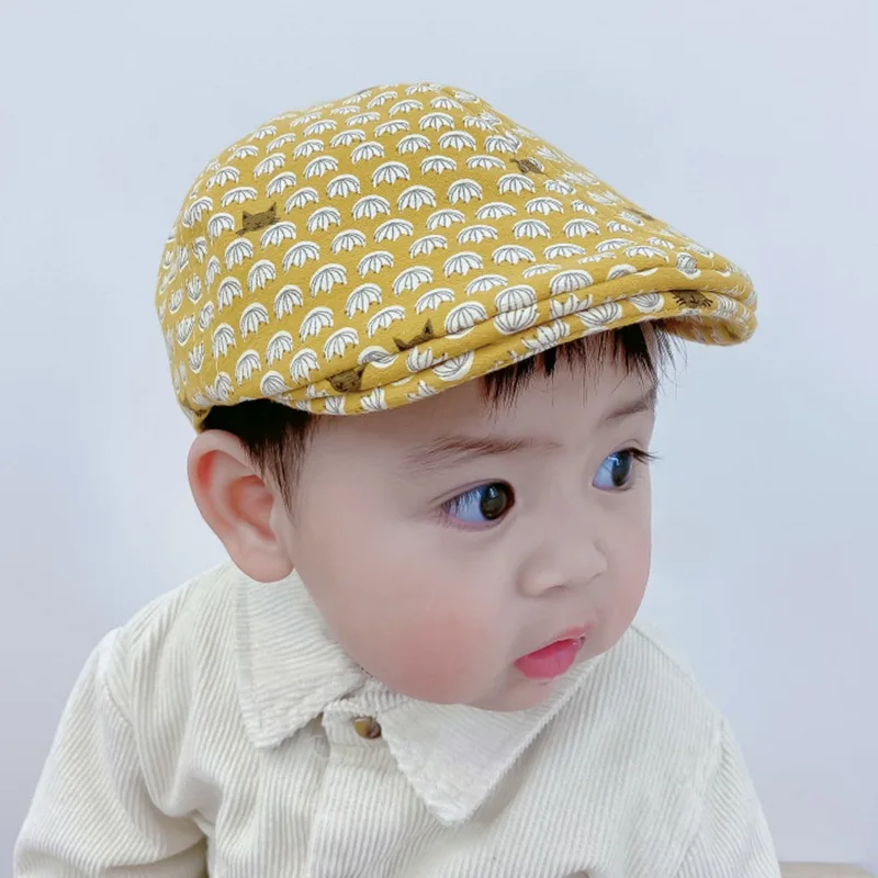 

Детские шапки для мальчиков и девочек корейский берет с котом Повседневная шапка детская мультяшная шапка