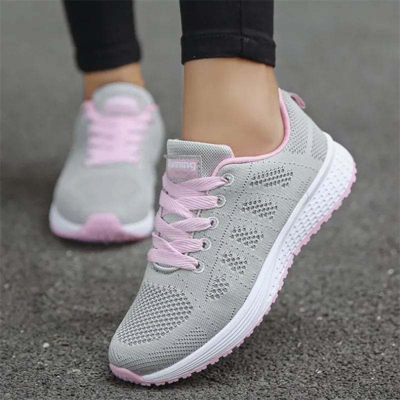 

Sports Shoes Women Breathable Sneakers Women White Shoes For Basket Femme Ultralight Woman Vulcanize Shoes Couple Casual Sneaker