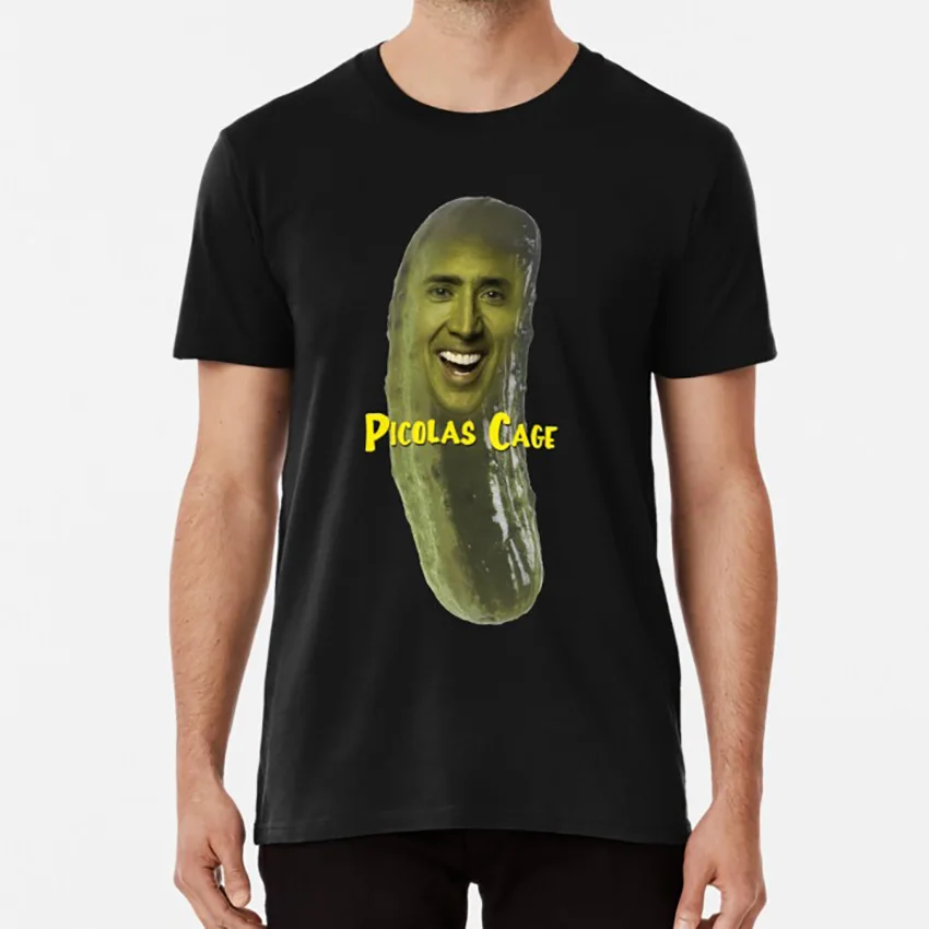 Футболка Picolas Cage picolas pickolas Николас Кейдж мем 4 Чан сырой Забавный