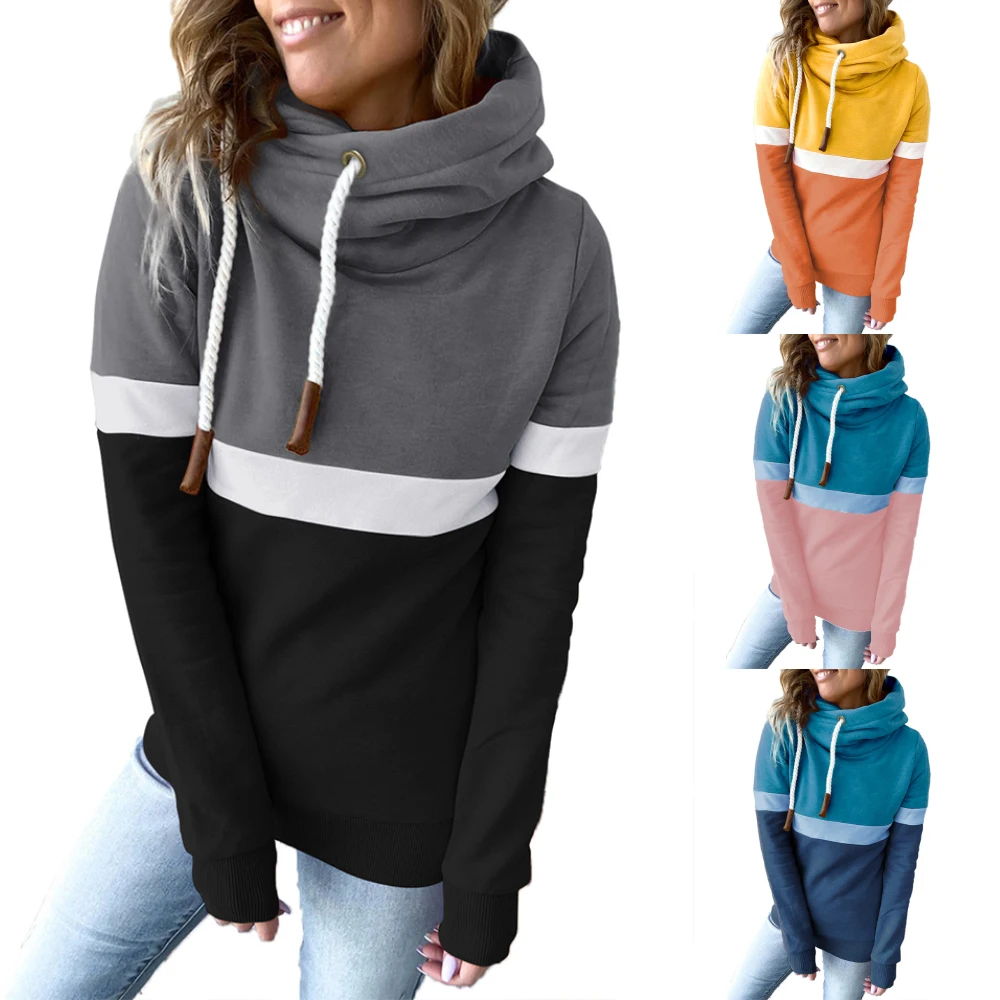

Samdolly Hoodies For Women Casual Women's Sweatshirts Fashion Scarf Collar Hooded Sweetshirts Autumn Sweatshirt Woman Tracksuit