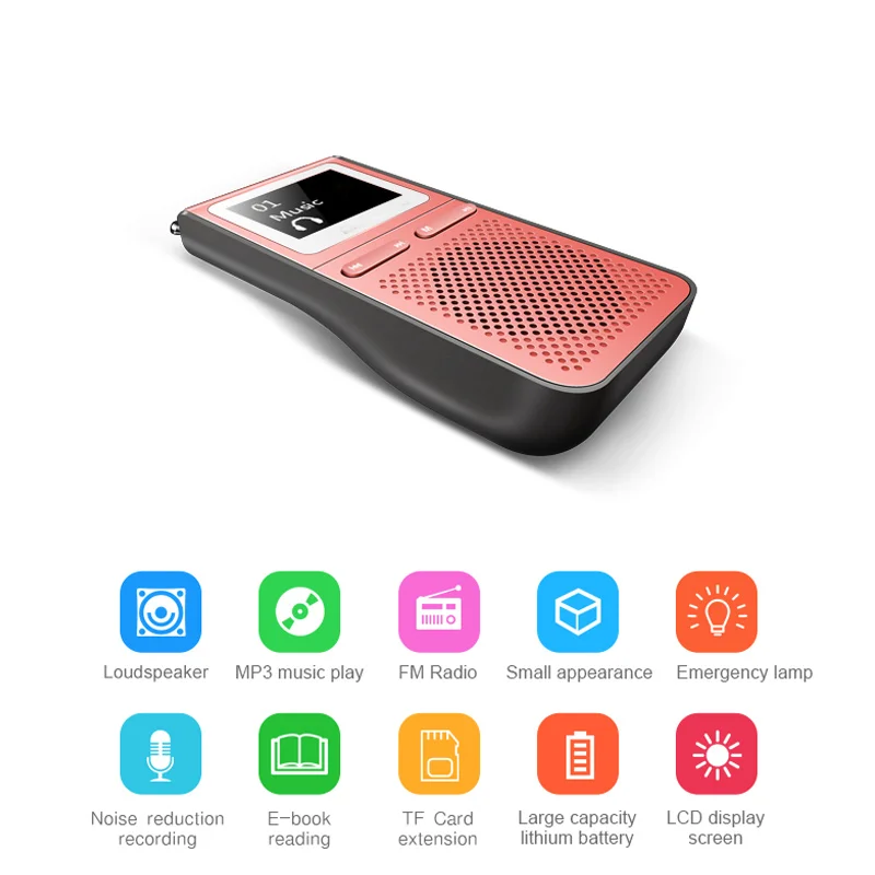 IQQ Hifi Mp3 плеер с Lound говорить и 8 Гб может играть 100 часов Встроенный fm радио Поддержка расширить до 128 Портативный плеер