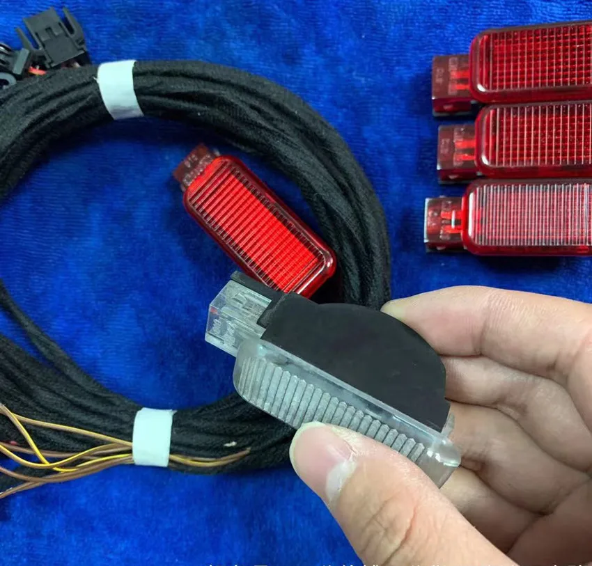 Кабельная проводка для лампы предупреждения красного/белого цвета на внутренней дверной панели автомобиля для A3 A4 A5 A6 A7 A8 Q3 Q5 Q7 TT 8KD947411 8KD 947 415.