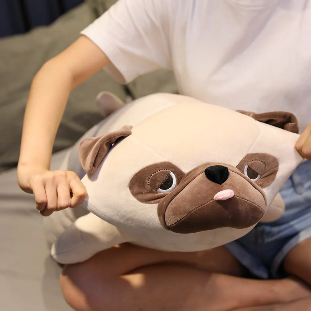 

Children Kids Cute Pug Dog Living Room Sofa Birthday Gift Rest Sleep Cushion Home Soft Stuffed 55cm Bedroom Doll Plush Toy